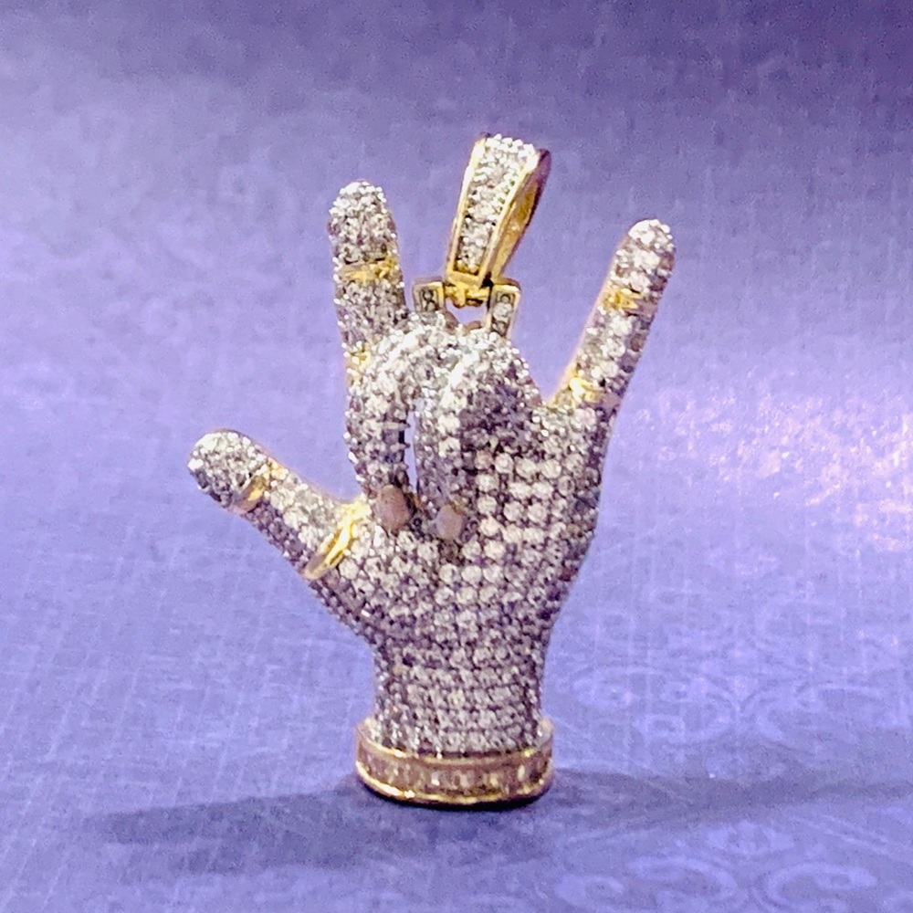 Hip Hop Peace Sign Pendant - Picture 6 of 6